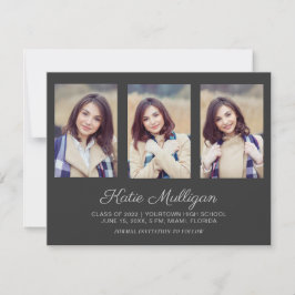 Grått 4 Foto Studenten Spara Datummeddelande