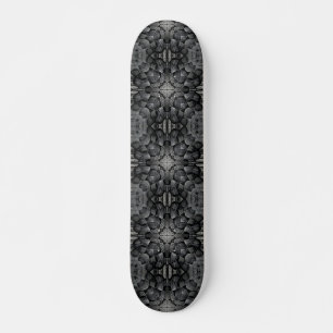 Grått 4-spetsig geometrisk stenmosaik mini skateboard bräda 18,5 cm