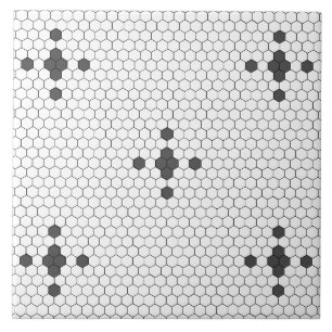 Grått 4-udd Faux Penny Tile Hexagon Tile Kakelplatta