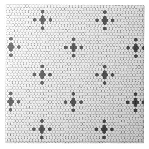 Grått 4-udd Faux Penny Tile Hexagon Tile Kakelplatta