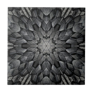 Grått 6-spetsig geometrisk stenmosaik kakelplatta