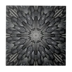 Grått 8-spetsig geometrisk stenmosaik kakelplatta