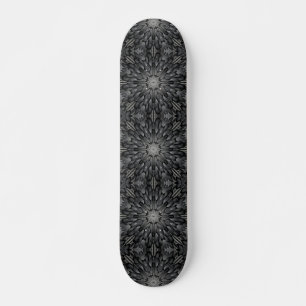 Grått 8-spetsig geometrisk stenmosaik mini skateboard bräda 18,5 cm