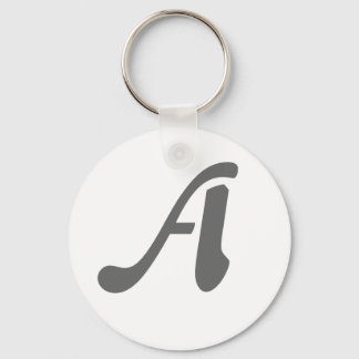 Grått-A-nyckelkedja Nyckelring