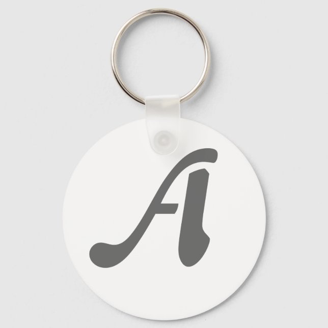 Grått-A-nyckelkedja Nyckelring (Framsida)