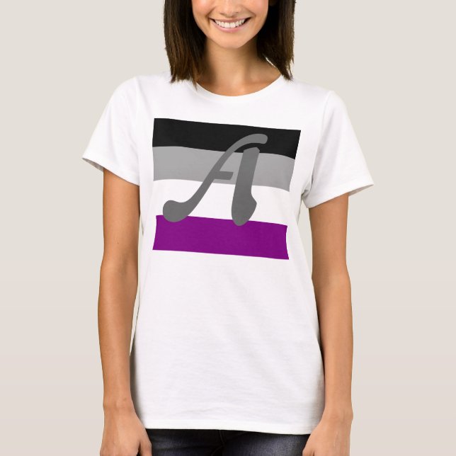 Grått-A pride-skjorta Tee (Framsida)