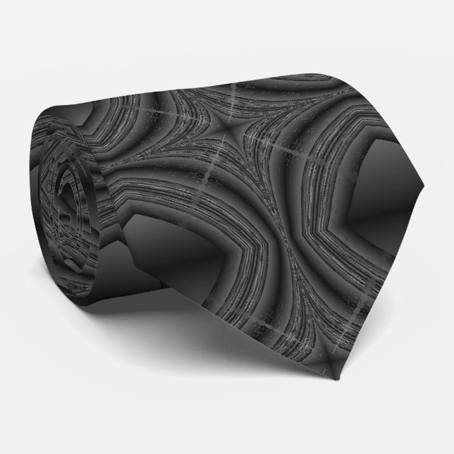 Grått abstrakt diamant slips (Rullad)