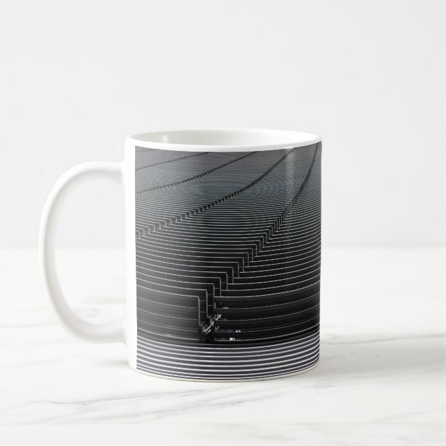 GRÅTT ABSTRAKT DIGITAL TAPET KAFFEMUGG (Vänster)