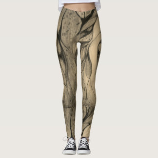 Grått abstrakt leggings