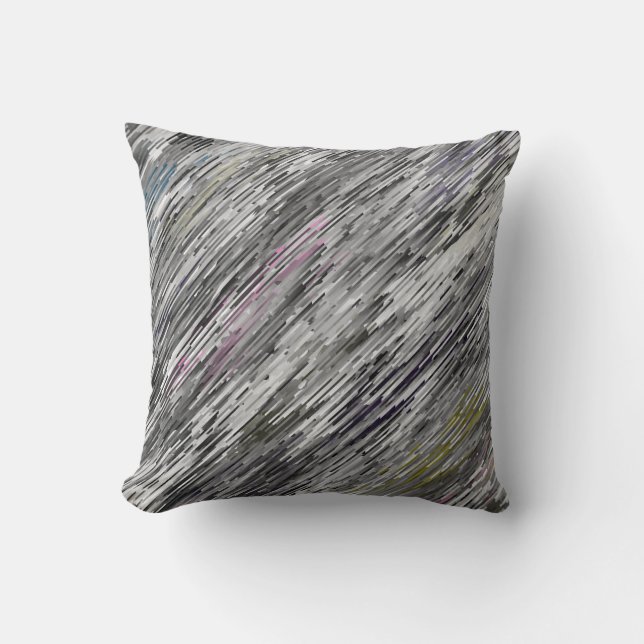 grått abstrakt mönster kudde (Framsida)