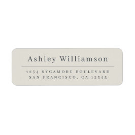 Grått-adressetikett för -returadress för elegant m returadress etikett