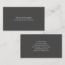 Grått-Affärskort med minimal Professionell