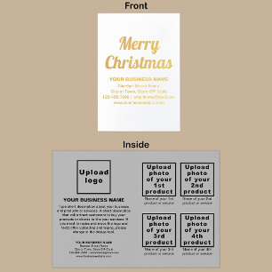 Grått affärsmärke på julfolie kort