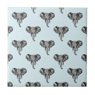 Grått African Elephant Mönster Kakelplatta