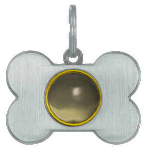 GRÅTT AGATE GEM STONE NAMNBRICKA HUSDJUR