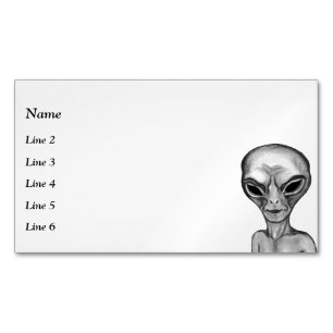 Grått Alien-Affärskort Magnetiska Visitkort