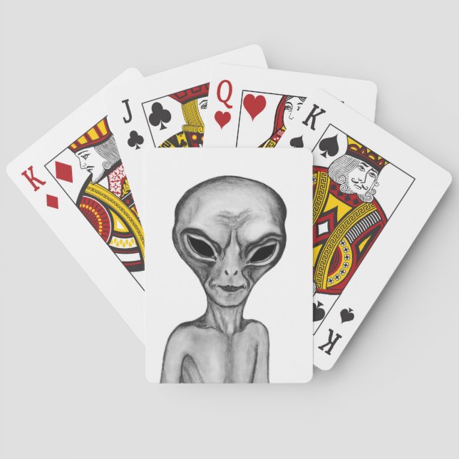 Grått Alien Casinokort (Baksidan)