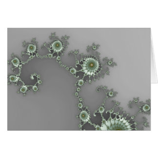 Grått Alien - Fractal Card Hälsningskort