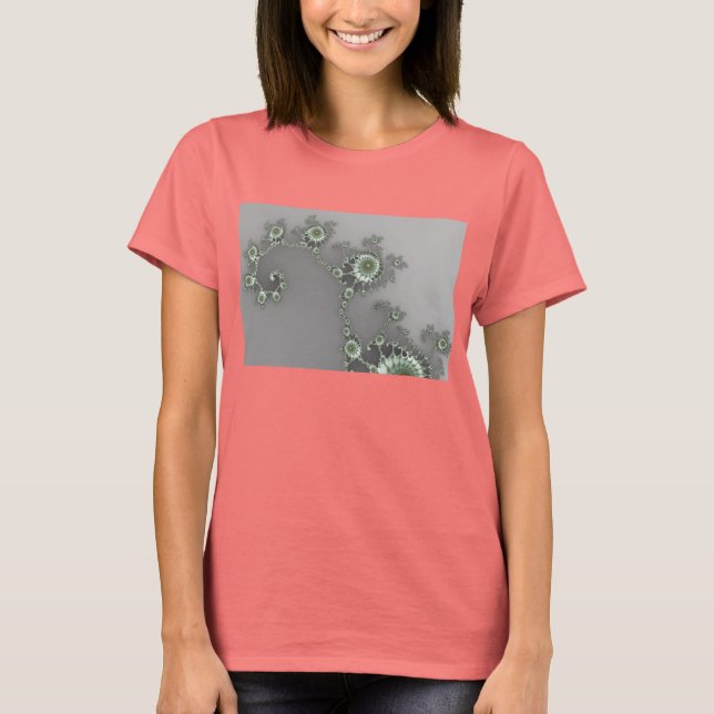 Grått Alien - Fractal T-shirt (Framsida)