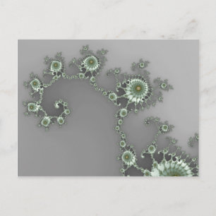 Grått Alien - Fractal vykort