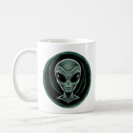Grått Alien Head Kaffemugg