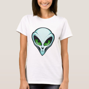 Grått Alien Head Zeta Reticulan Asgardian T Shirt