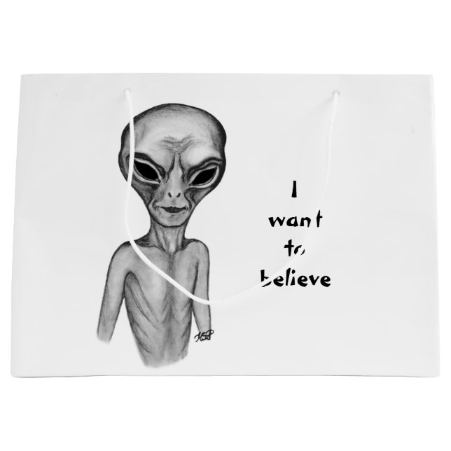 Grått Alien, jag vill tro (Framsidan)