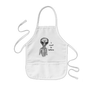 Grått Alien, jag vill tro Barnförkläde