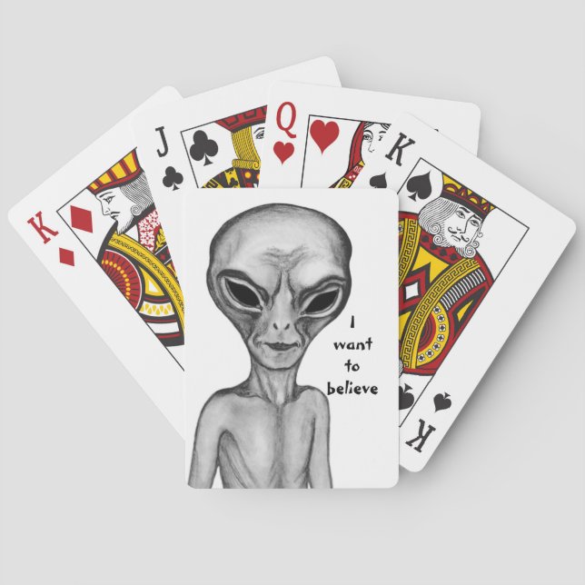 Grått Alien, jag vill tro Casinokort (Baksidan)
