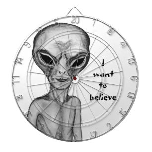 Grått Alien, jag vill tro Darttavla