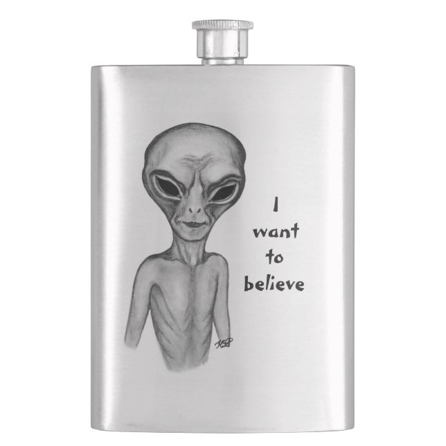 Grått Alien, jag vill tro Fickplunta (Framsidan)