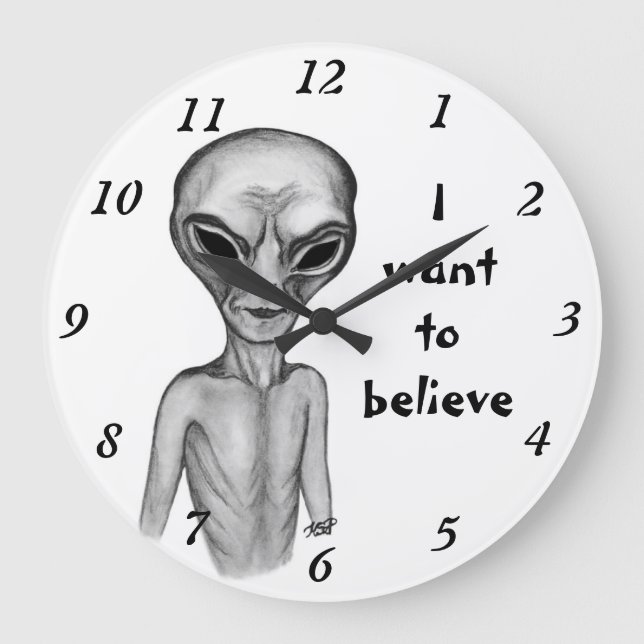Grått Alien, jag vill tro Stor Klocka (Framsida)