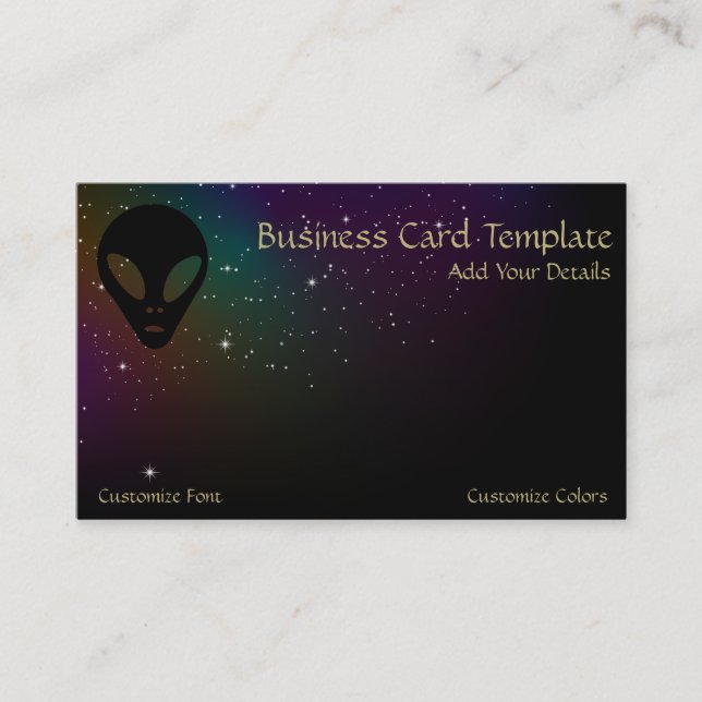 Grått Alien - Logotyp Ancient Alien Visitkort (Framsida)