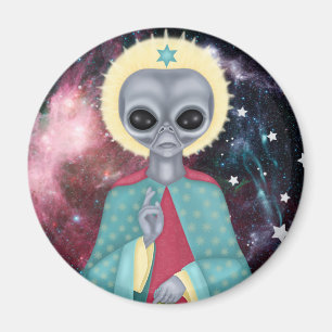 Grått Alien Magnet