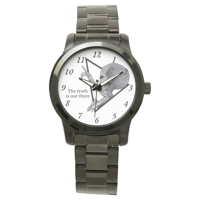Grått Alien, sanningen finns där ute Armbandsur (Framsida)