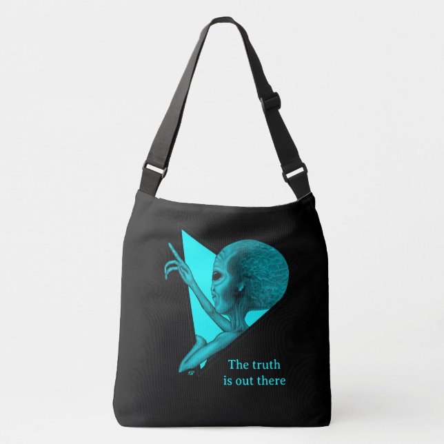 Grått Alien, sanningen finns där ute Axelväska (Framsida)