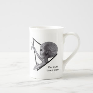 Grått Alien, sanningen finns där ute Benporslin Mugg