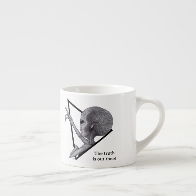 Grått Alien, sanningen finns där ute Espressomugg (Höger)