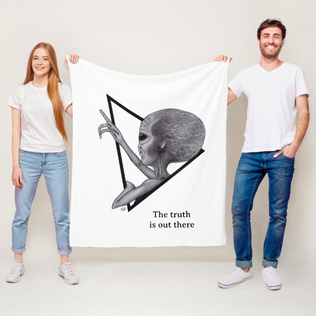 Grått Alien, sanningen finns där ute Fleecefilt (På plats)