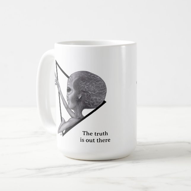 Grått Alien, sanningen finns där ute Kaffemugg (Framsida vänster)
