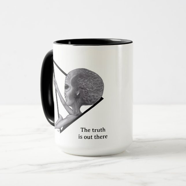 Grått Alien, sanningen finns där ute Mugg (Framsida vänster)