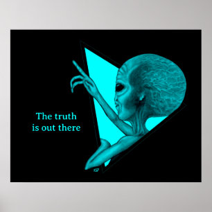 Grått Alien, sanningen finns där ute Poster