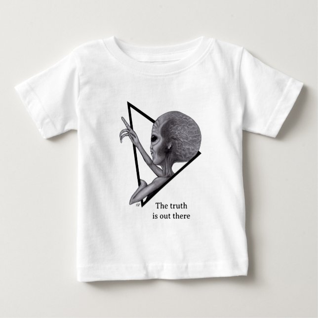 Grått Alien, sanningen finns där ute T Shirt (Framsida)