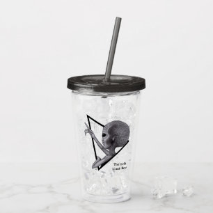 Grått Alien, sanningen finns där ute Take Away Mugg