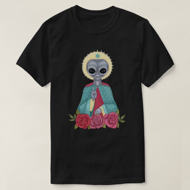 Grått Alien T Shirt (Design framsida)