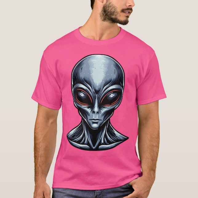 Grått Alien T Shirt (Framsida)