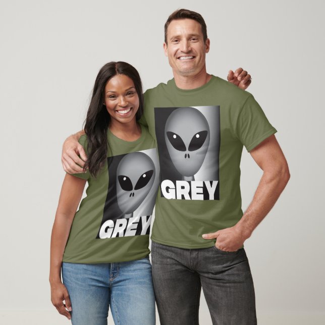 Grått Alien T Shirt (Unisex)