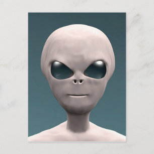 Grått Alien Vykort