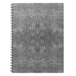 Grått Alligator Leather Anteckningsbok