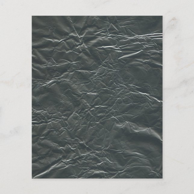 GRÅTT ALUMINUM FOIL WRINKLED BAKGRUND TAPET FLYGBLAD (Framsidan)